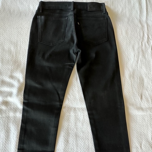 Levi's 710 Super Skinny Black Wax Coated Jeans, Size 26, Black - Picture 10 of 13